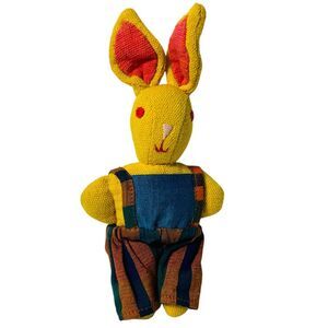 Barbara Sansoni Bunny Rabbit Handwoven Handmade Cotton 6"  Barefoot Sri Lanka
